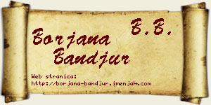 Borjana Banđur vizit kartica